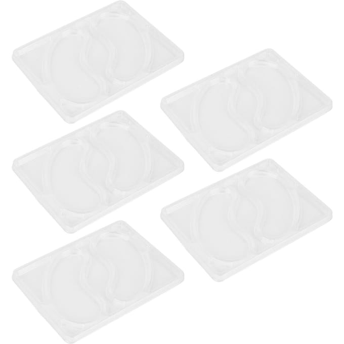 5 Pièces Moule Masque Yeux Réutilisable Moule Patch Masque Multifonctionnel Plateau Patch Yeux Portable white