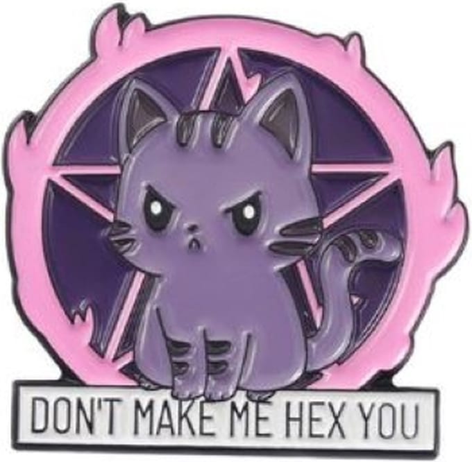 Pin Broche - enamel pin - kledingspeld - Cat hex