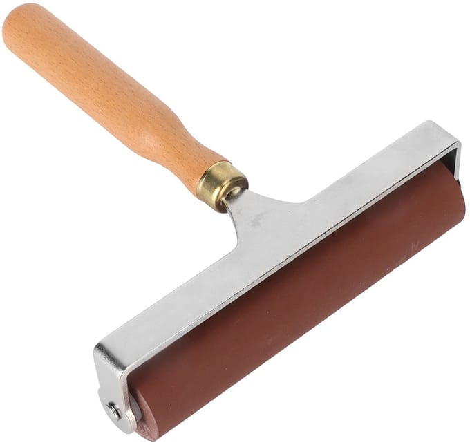 Dailygoods- Rubberroller 15cm - Multifunctionele Tool - Inktverdeling - Lijmverdeling - Schilderen - Scrapbooking - Comfortabele Grip - Inkroller
