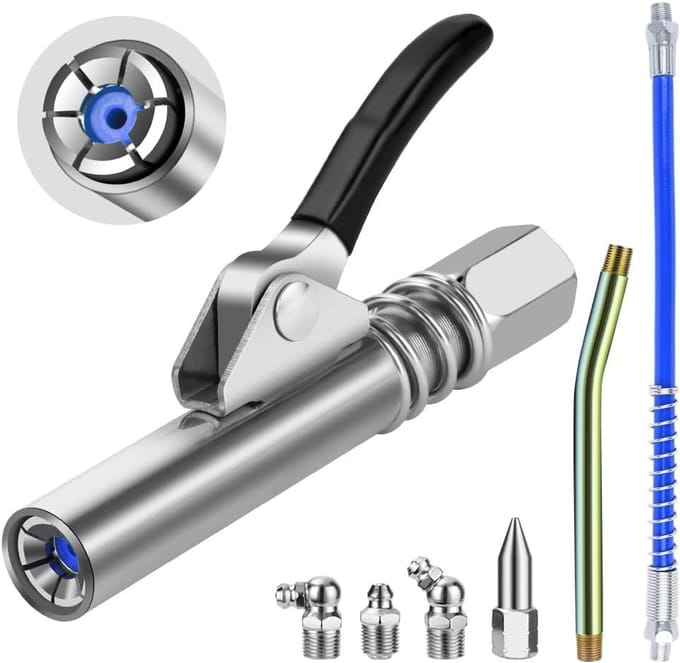 Hogedruk Vetpistool met Quick Release en G-koppeling - Ideaal voor Machine Smering