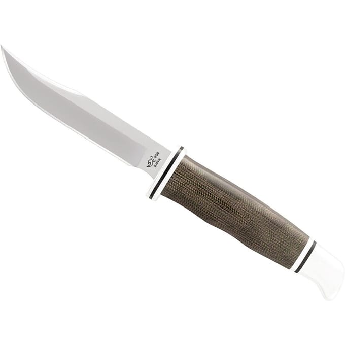 Buck woodsman pro green canvas micarta