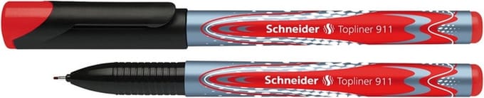 Fineliner schneider topliner 911 0.4mm rood | 10 stuks