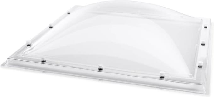 Lichtkoepel plexiglas helder 75x75 cm dubbelwandig