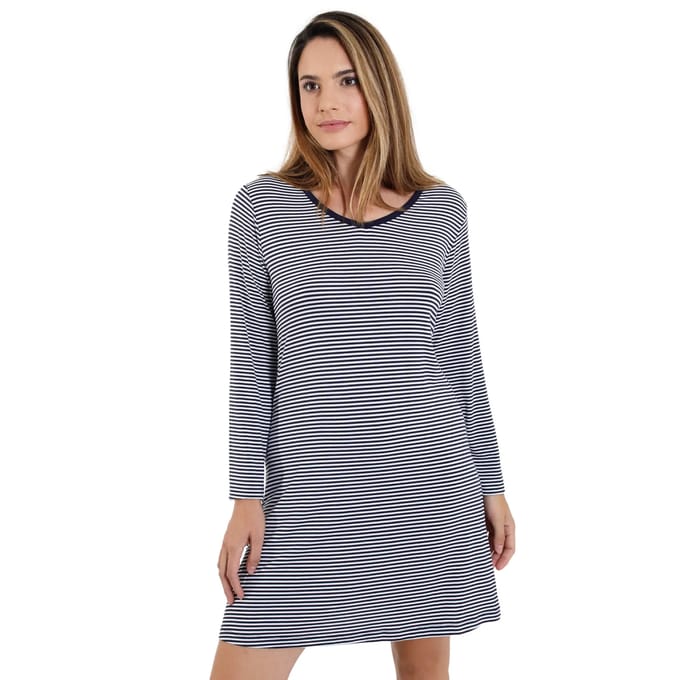 Gestreepte nachtjapon dames Sassa Casual Comfort