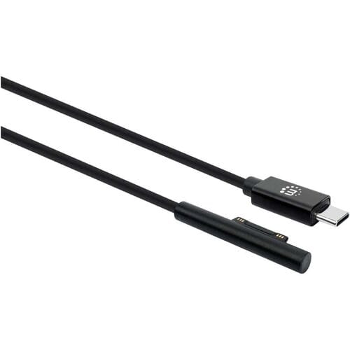 Manhattan 353632 USB-kabel USB-C stekker, Surface Connect stekker 1.80 m Zwart Met USB