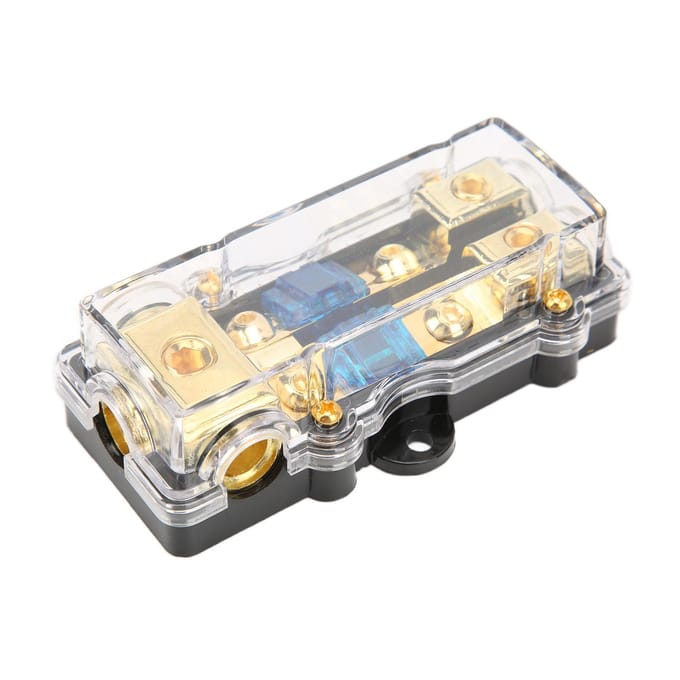 60A Stroomverdeelblok 1 Uit 2 In Hittebestendig Auto Audio Splitter Zekeringhouder voor Auto gray