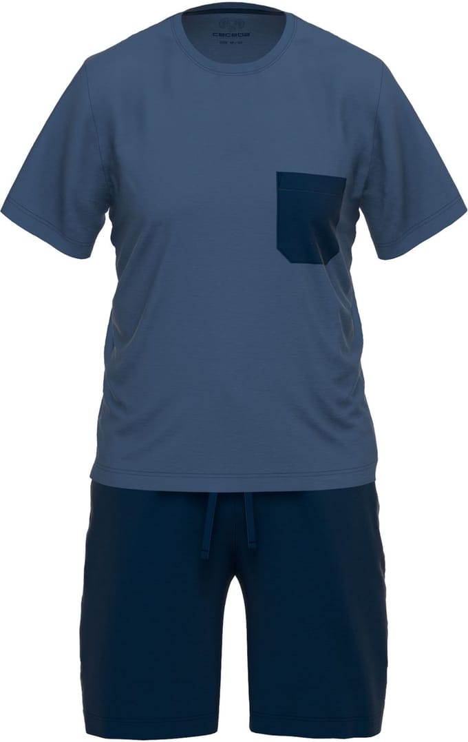 CECEBA Bamboo - Heren Pyjama korte broek - Blauw