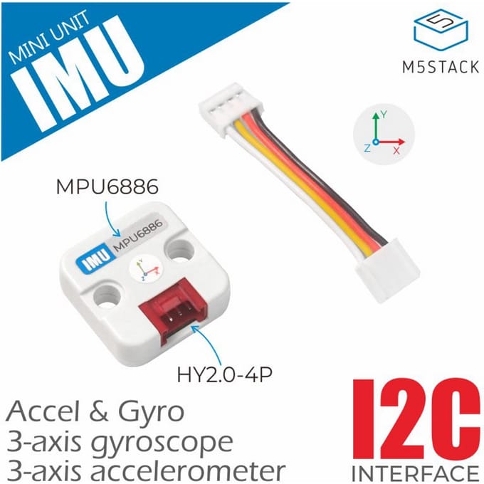 M5Stack officiële 6-assige IMU-eenheid (MPU6886)