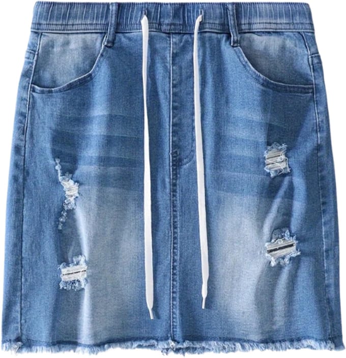 Livano Spijkerrok - Rok - Jeansrok Dames - Denim - Spijkerjurk - XL