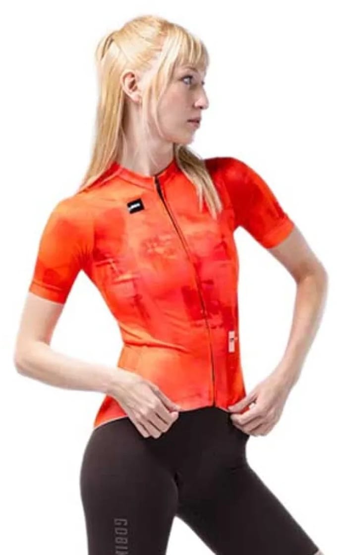 Gobik Stark Korte Mouw Wielertrui Oranje XS Vrouw