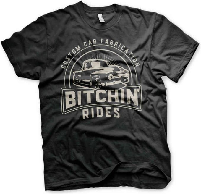 Bitchin' Rides Heren Tshirt -L- Sunset Pick-Up Zwart