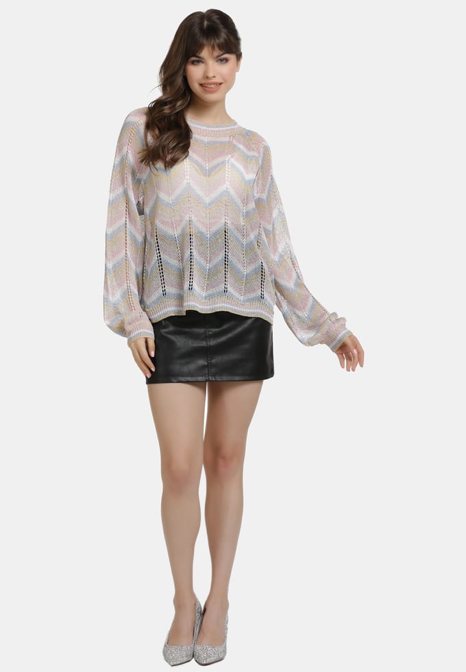 Mymo Jumper Dames veelkleurig gestreept