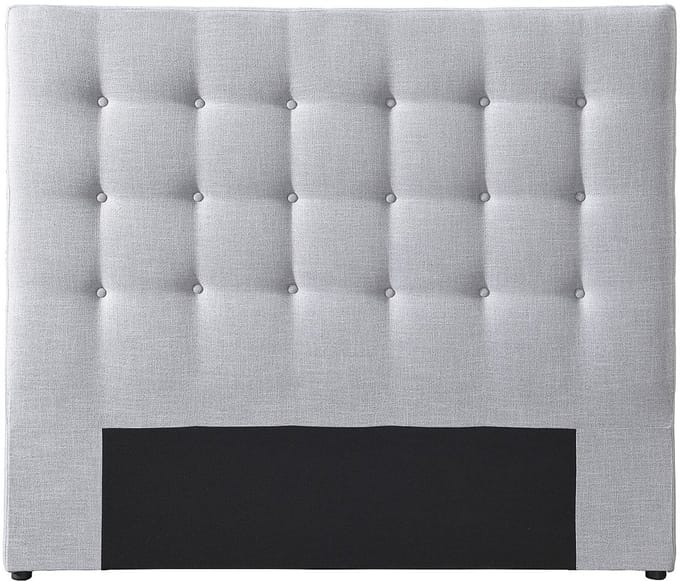 Vente-unique Hoofdbord met capitonnage 140 cm - Stof - Lichtgrijs - FRANCESCO