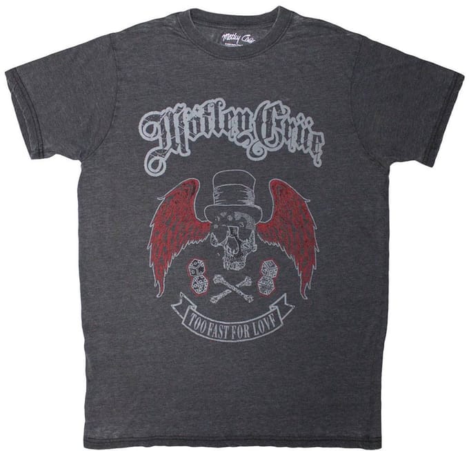 Motley Crue - Skull Wings Heren T-shirt - M - Zwart