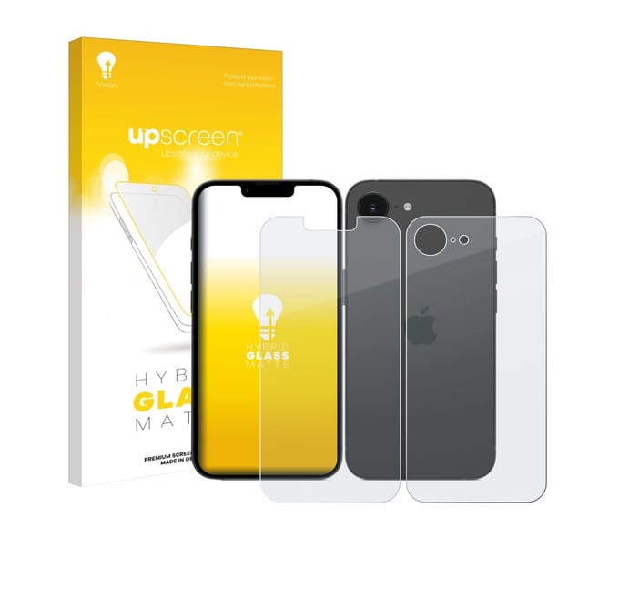 upscreen - Screenprotector voor Apple iPhone 17e (Voor+Achter) - Folie Beschermfolie Beschermglas matte