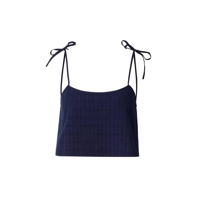 Urban Classics - Light Cotton Crop top - S - Donkerblauw