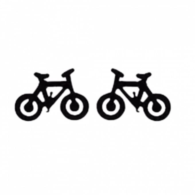 Oorbellen fiets zwart