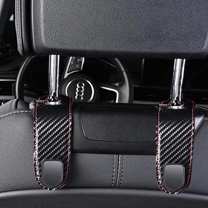 Multifunctionele Hoofdsteunhaak voor Autostoelrug Flexibel 1 stuks Lederen Hanger Opbergorganizer