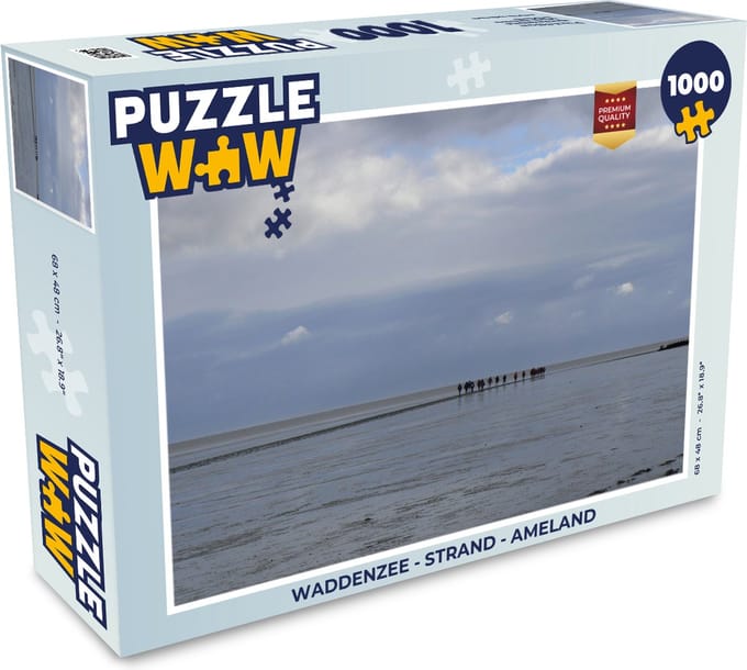 PuzzleWow Puzzel Ameland Waddenzee - Strand - 1000 stukjes voor volwassenen