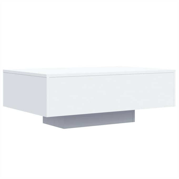 vidaXL - Salontafel - met - LED-verlichting - 85x55x31 - cm - wit