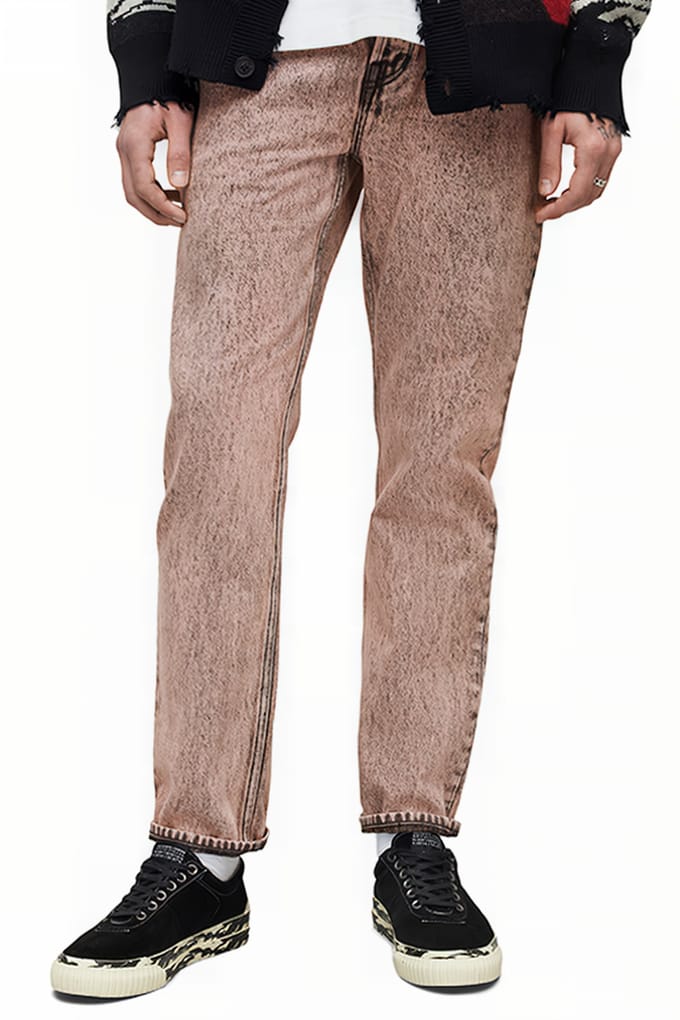 AllSaints Curtis Overdye Ashed Pink Taglia: W32 | Jeans straight fit Outlet | Uomo | Rosa