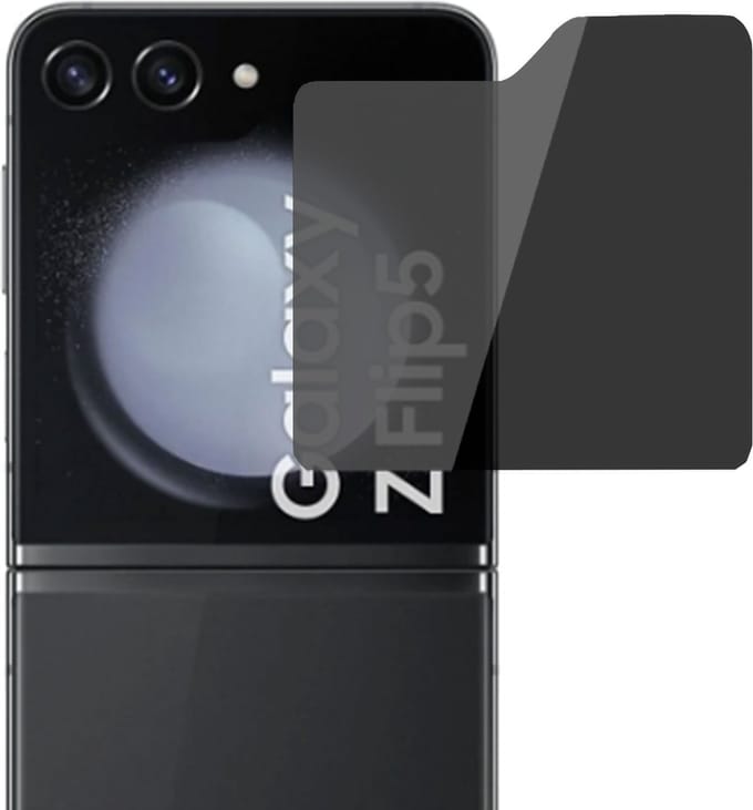 Geschikt voor Samsung Galaxy Z Flip 5 - Privacy Screenprotector - Beschermglas - Privé GuardCover