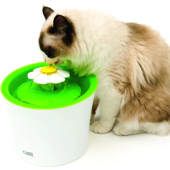 Dierenwaterfontein met bloem Catit 2.0