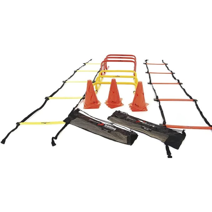 Precision Trainingsset Speed Nylon Geel/oranje 20-delig