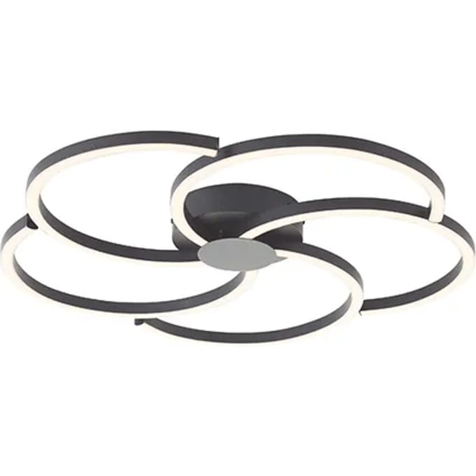 Brilliant Plafondlamp Fico Zwart 27w