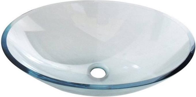 Sapho Beauty Pure Glazen opbouwwastafel, 52x37,5cm, helder glas