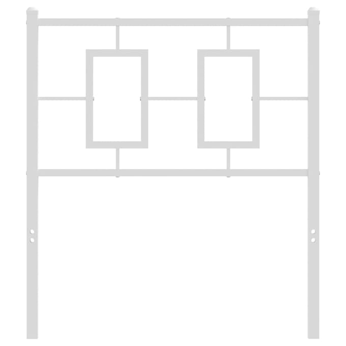 vidaXL - Vervangend - hoofdbord - 75 - cm - metaal - wit