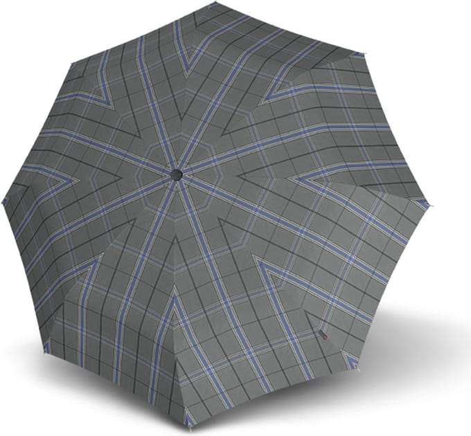 Knirps Paraplu T.200 Medium Duomatic Check Grey #2 Grijs
