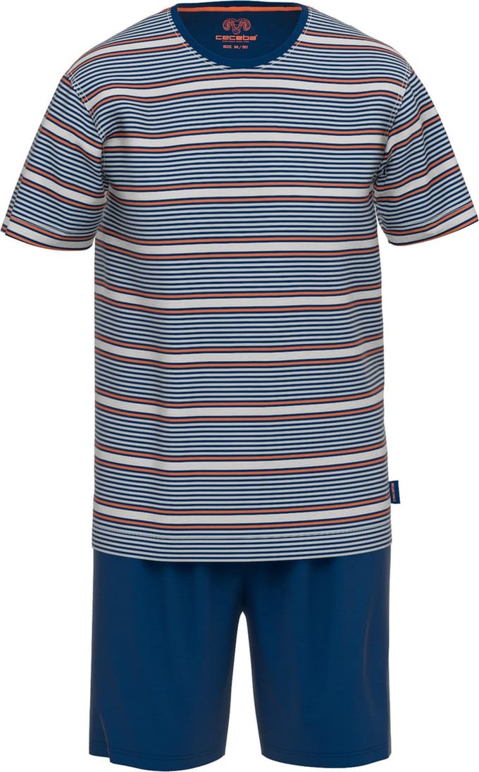 CECEBA Pure Cotton Heren Shortama - Blauw - Maat L