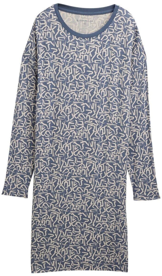 Tom Tailor - Nachthemd met patroon - Maat 42 - blue-medium-allover