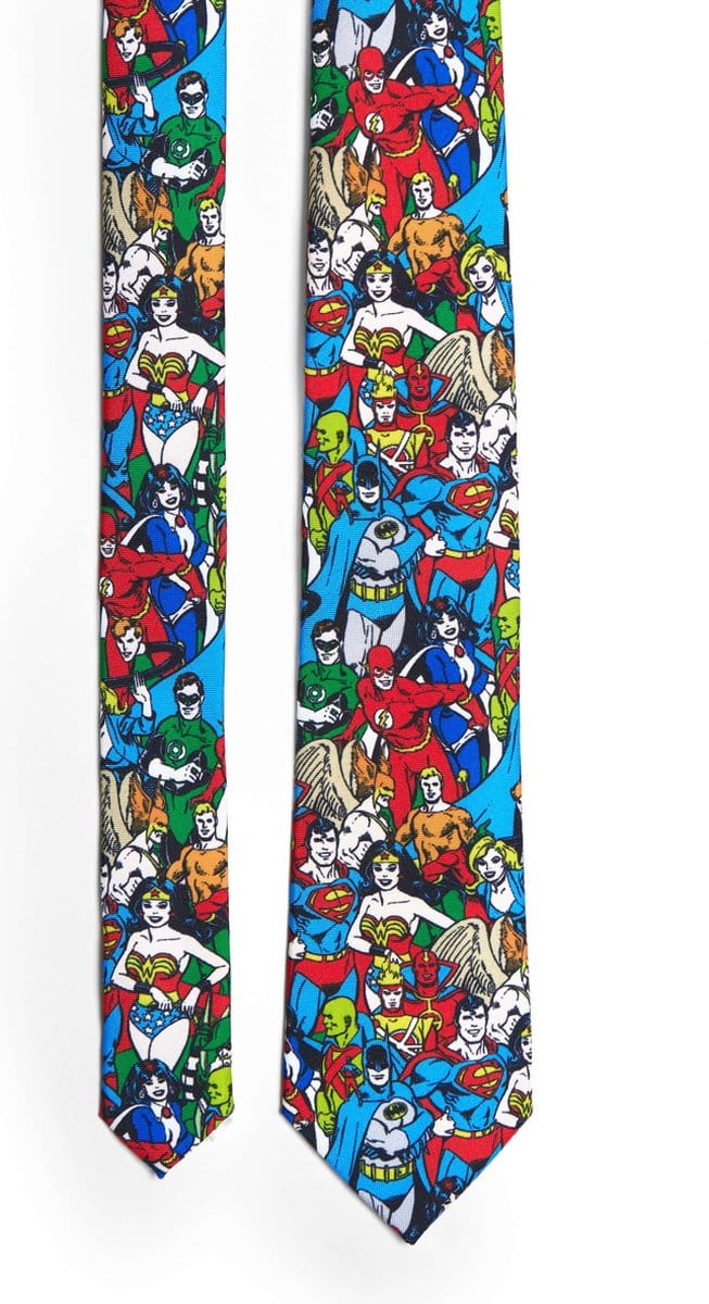 OppoSuits DC Comics™ Justice League Stropdas - Polyester - Heren Stropdas - Multi Color