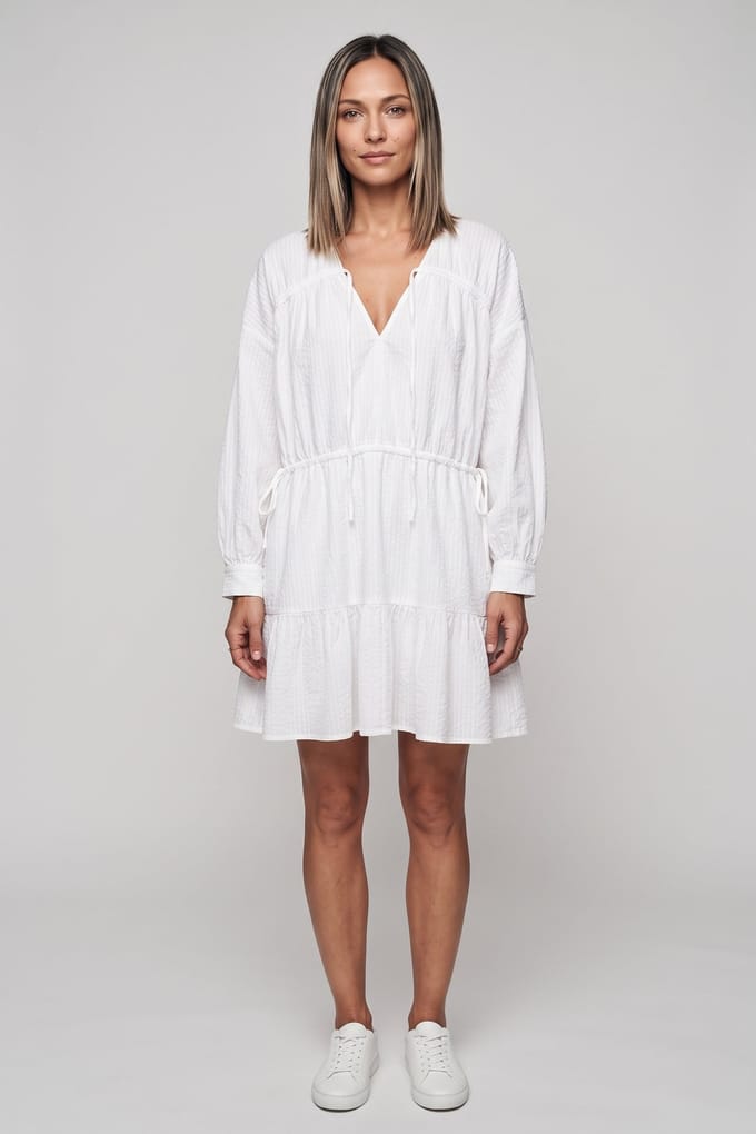 ARKET Giliana Dress White Größe: 44 | Blusenkleider Outlet | Damen | Weiß