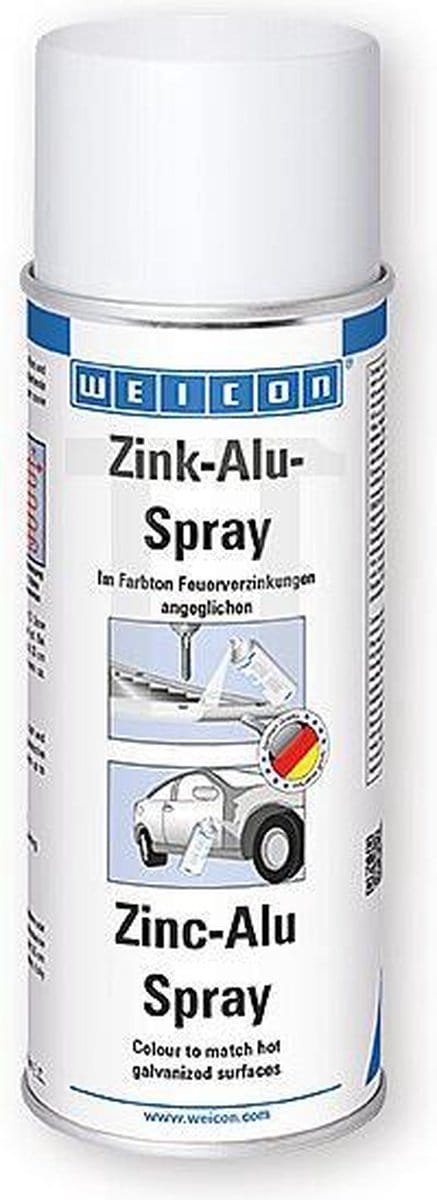 WEICON Zinc-Alu-Spray – zink-aluminium spuitlak – wit metallic – 400 ml