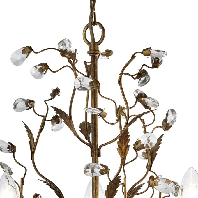 Searchlight Wondermooie kroonluchter Almandite 5 lichtbronnen
