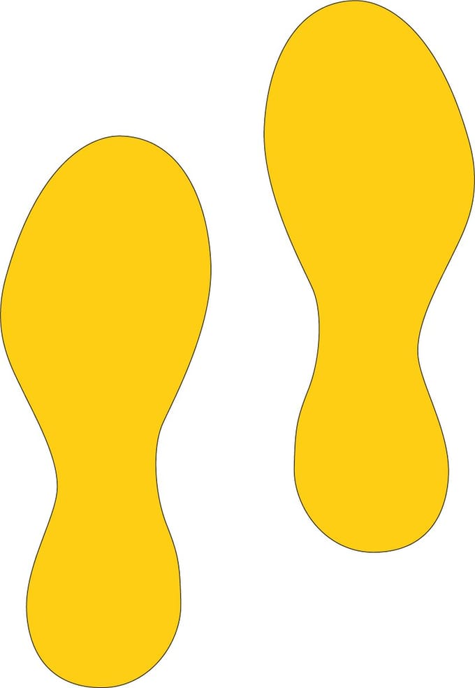 Vloerstickers voetstappen - per paar
