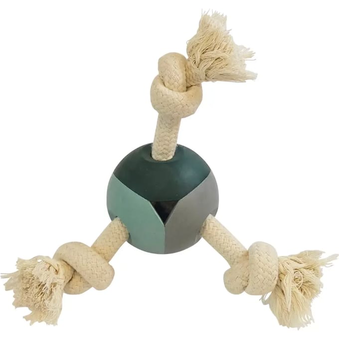 Hondenbal van rubber met knooptouw Nobby Pet