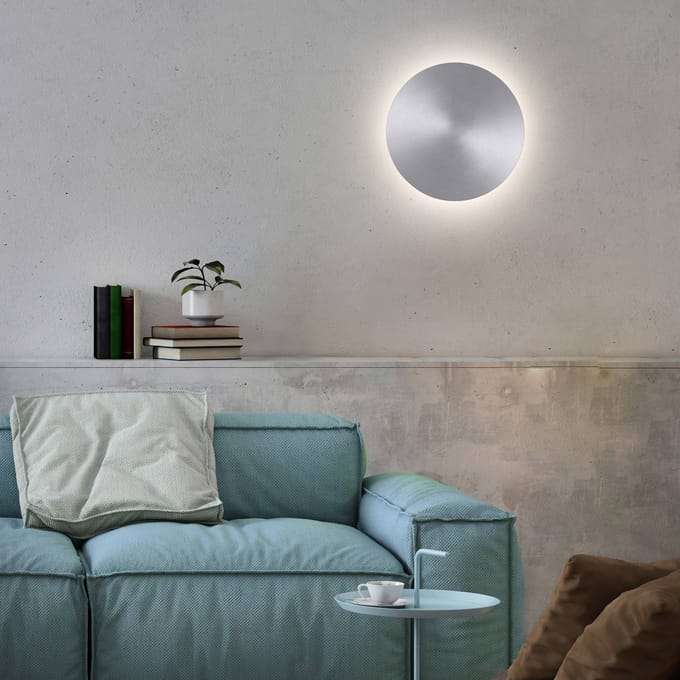 Paul Neuhaus LED wandlamp batterij Puntua Ø 25 cm aluminium