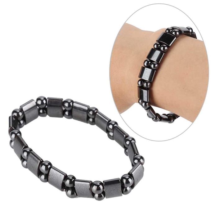 Modieuze magnetische therapie armband voor de gezondheidszorg, armband voor gewichtsverlies (Dubbelzijdige boog) gray