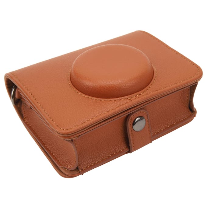 Instant Camera Tas Licht Luxe Textuur PU Compatibele Camera Lederen Hoes voor Fujifilm Mini EVO bruin