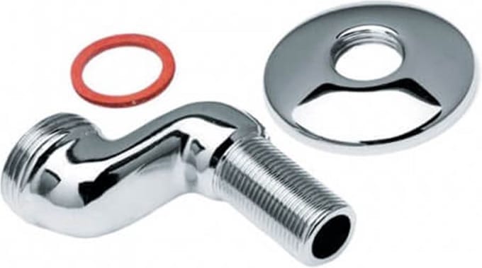 Bonfix S-koppeling met sprong 30mm - 1/2inch x 1/2inch met rozet en ring