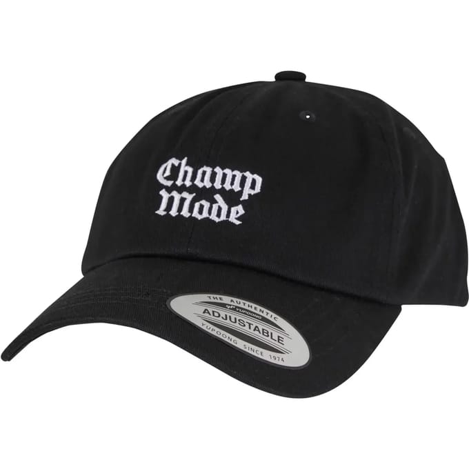 Mister Tee - Champ Mode Dad Cap Low Profile Cotton Twill Snapback Pet - Zwart