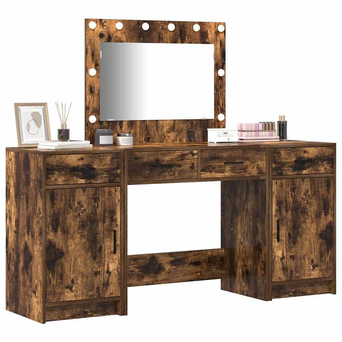 vidaXL - Kaptafel - 3 - st - Bruin - 78,5 - x - 41 - x - 135 - cm - Bewerkt - hout