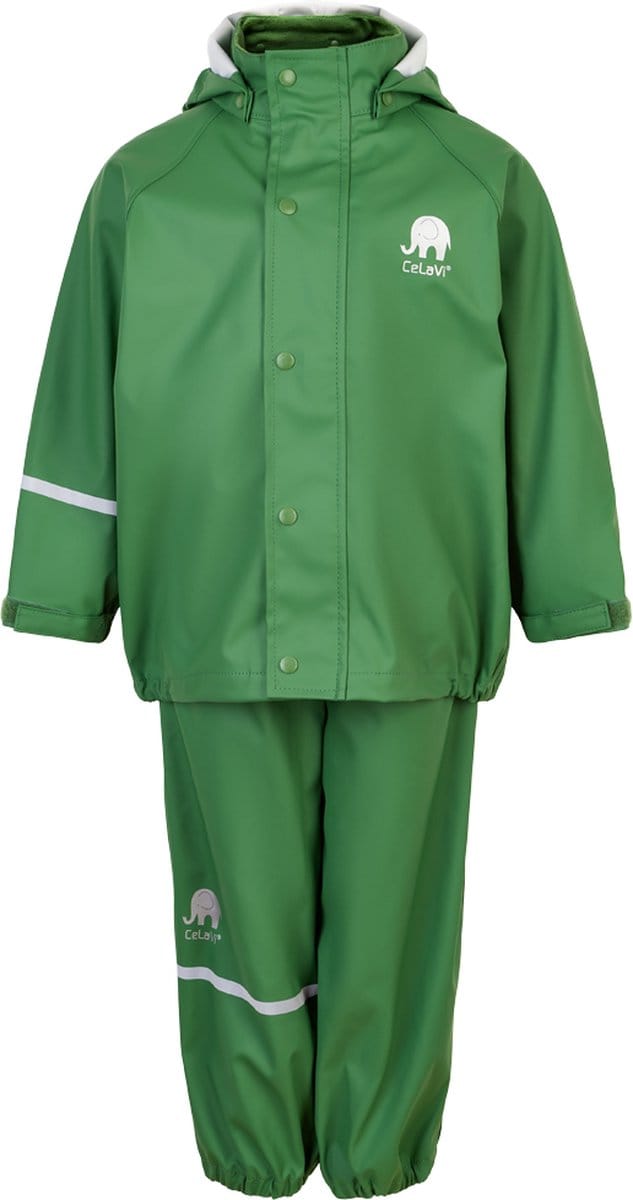 CeLaVi - Basic regenpak voor kinderen - Iepgroen - maat 110cm