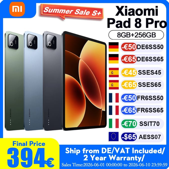 Xiaomi Pad 8 Pro - 8 GB RAM - 256 GB - Grijs