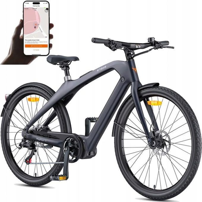 Vélo électrique - ENGWE - N1 PRO - Carbone - 27,5  - 250 W - Antivol intelligent gris