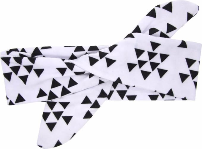 Haarbanden Set Moeder & Dochter - Twinning - Haarband - Setje - Accessoires - Zwart wit driehoekjes - Heble